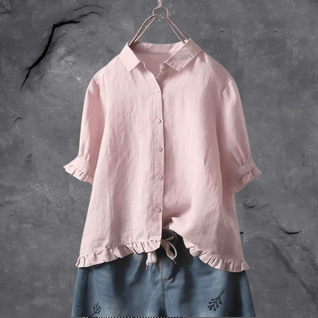 Casey™ | Linnen dames blouse