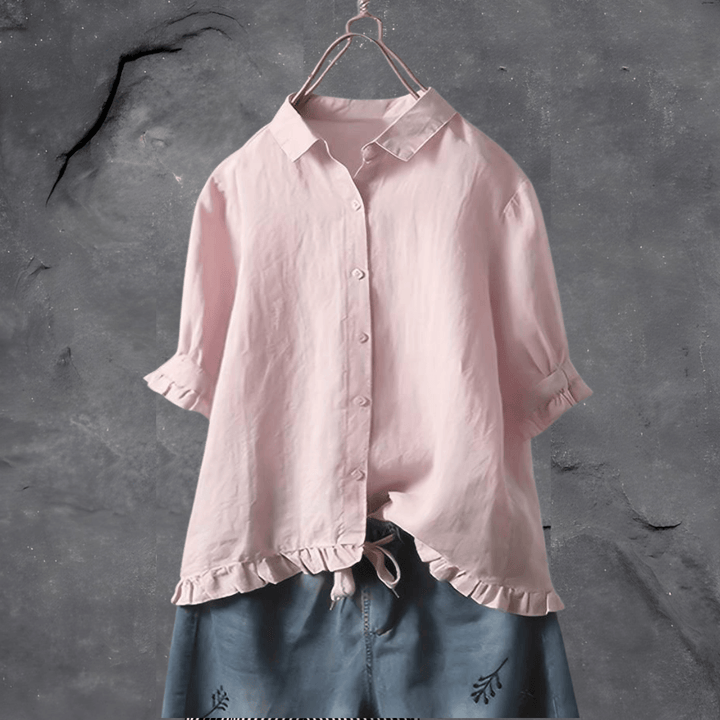Casey™ | Linnen dames blouse