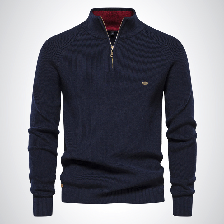 Adam | Katoenen Half-Zip Jumper