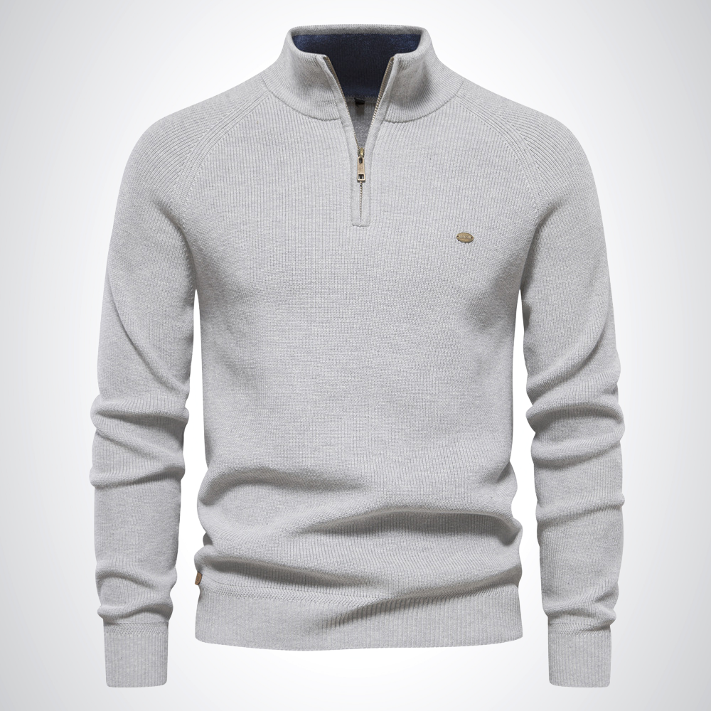 Adam | Katoenen Half-Zip Jumper