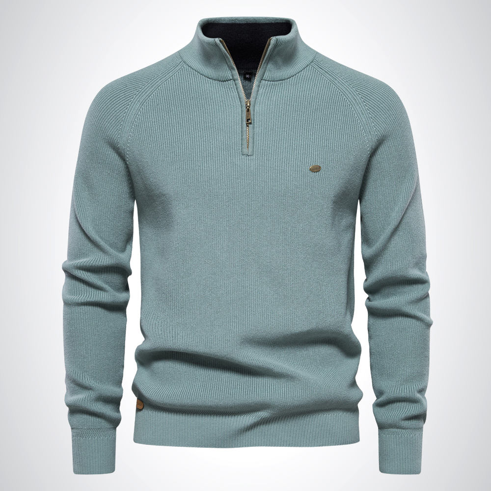 Adam | Katoenen Half-Zip Jumper