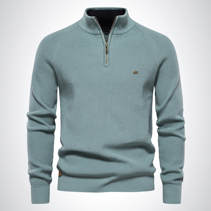 Adam | Katoenen Half-Zip Jumper