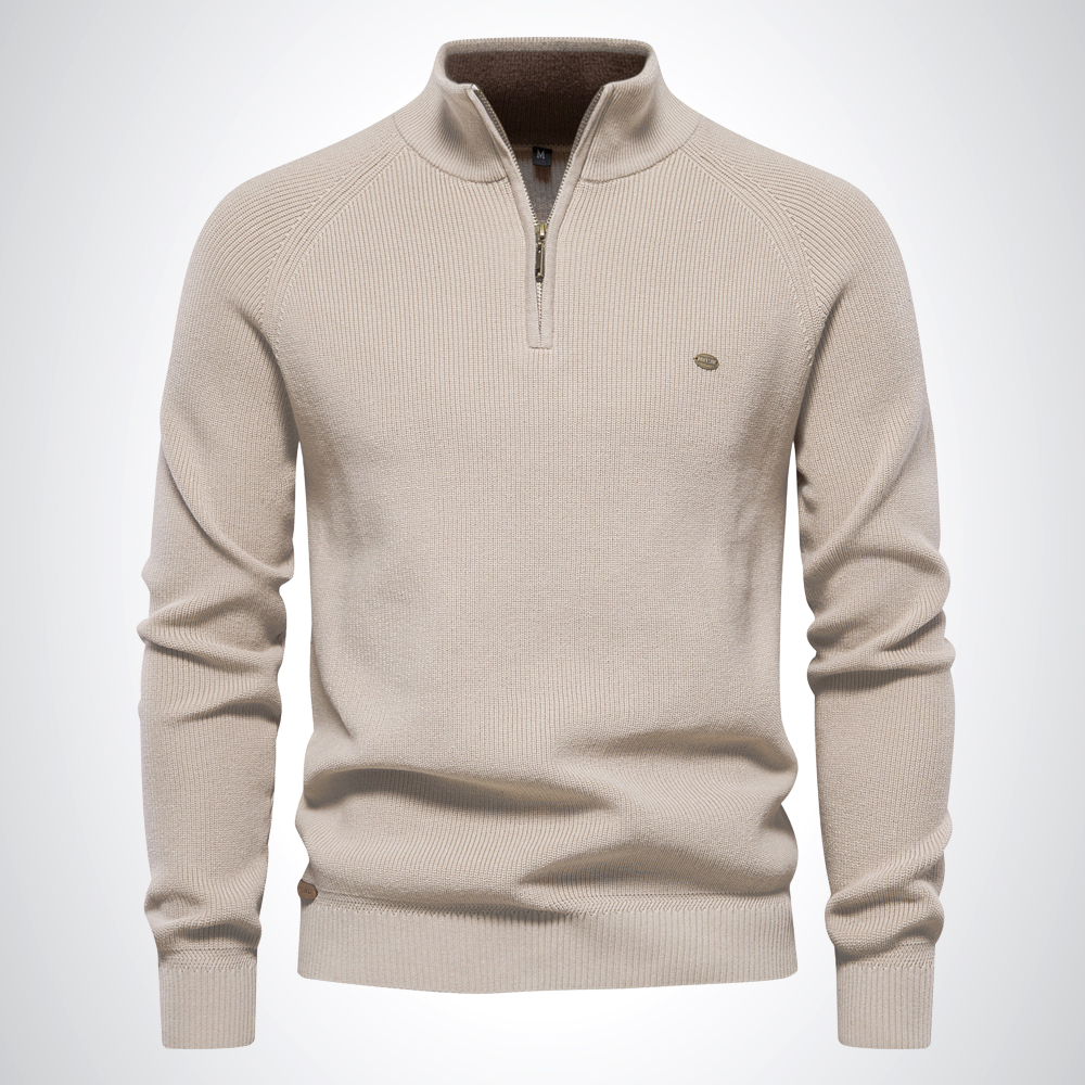 Adam | Katoenen Half-Zip Jumper