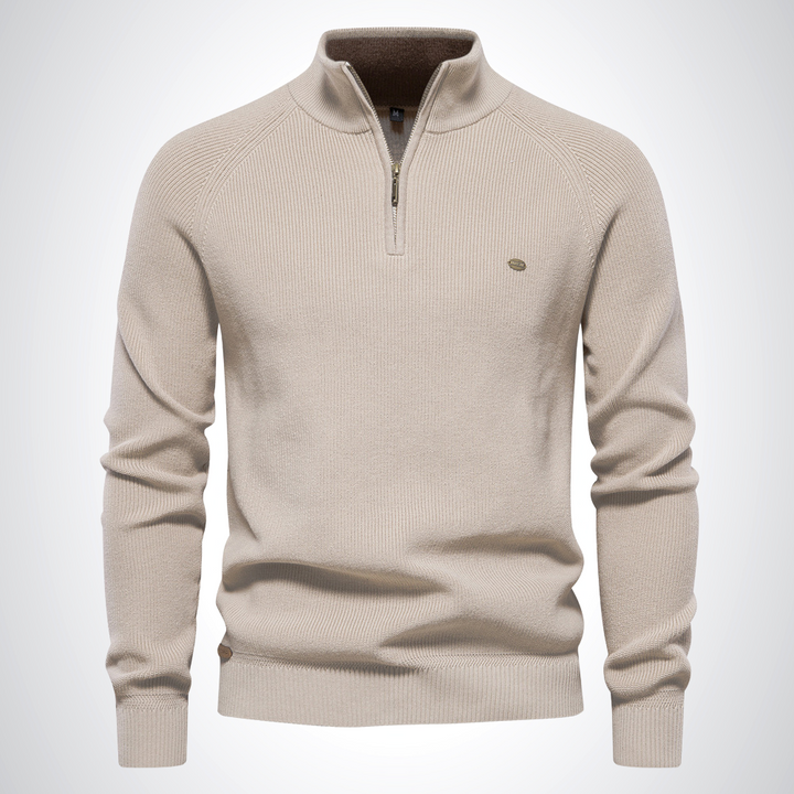 Adam | Katoenen Half-Zip Jumper