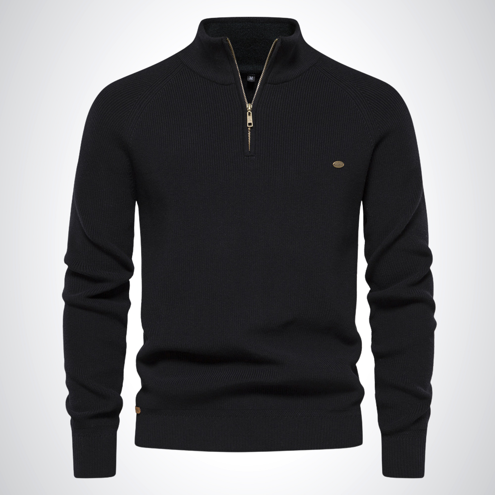 Adam | Katoenen Half-Zip Jumper