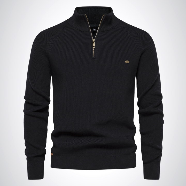 Adam | Katoenen Half-Zip Jumper