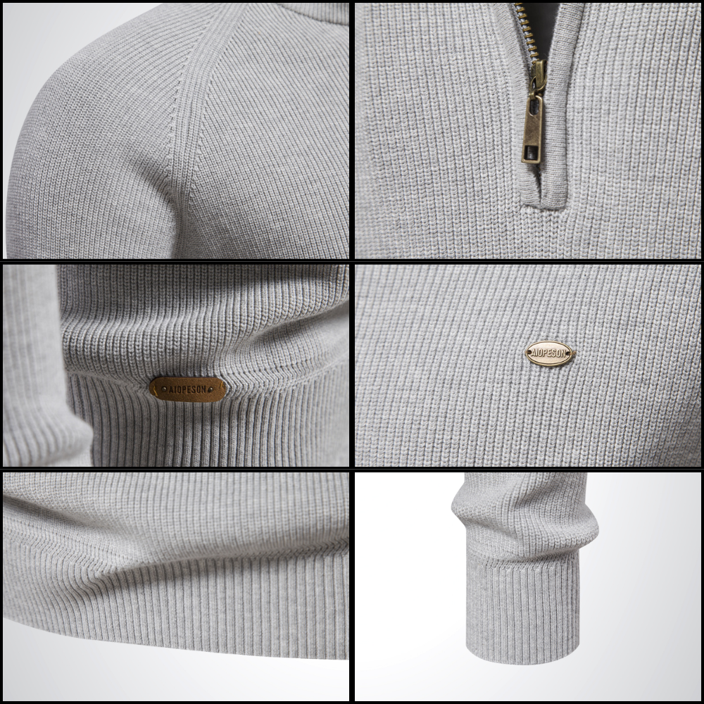 Adam | Katoenen Half-Zip Jumper