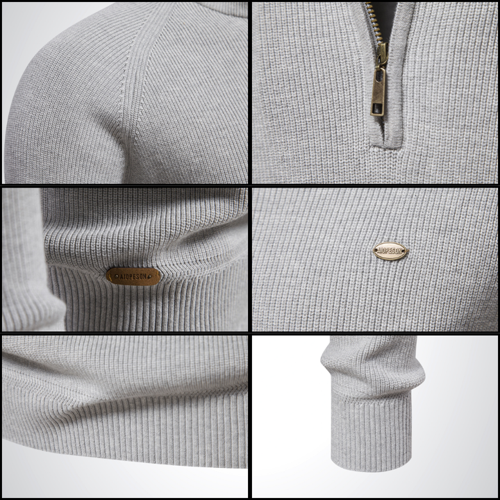 Adam | Katoenen Half-Zip Jumper