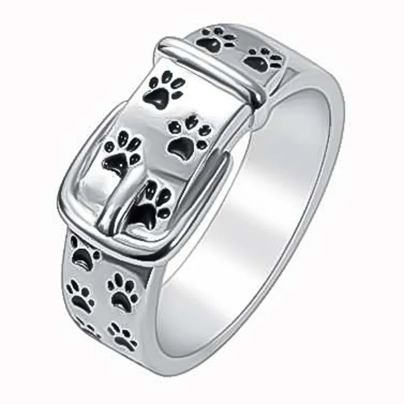 Playful and Stylish Ring in Dog Collar Design