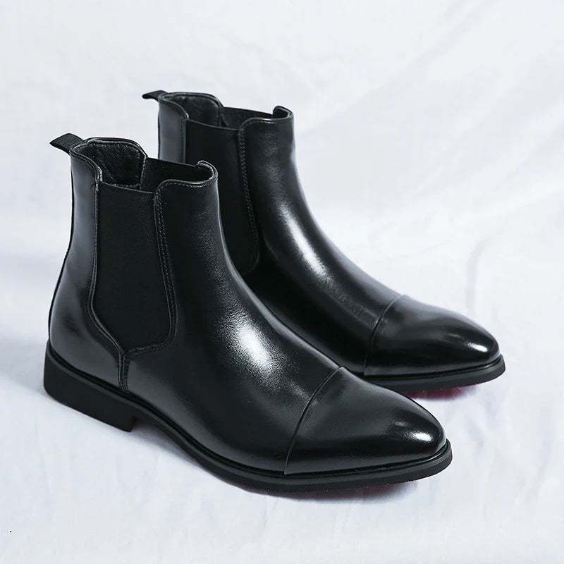 Annibale Carracci Leather Chelsea Boots