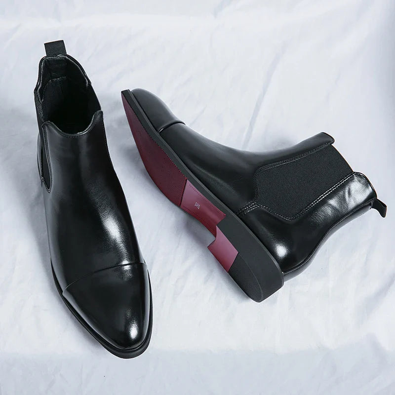 Annibale Carracci Leather Chelsea Boots