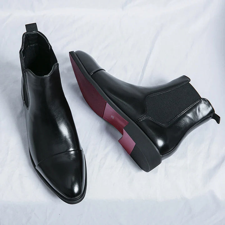 Annibale Carracci Leather Chelsea Boots