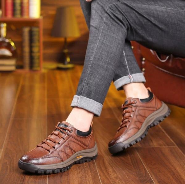 Mark - Handgestikte Leren Casual Herenschoenen